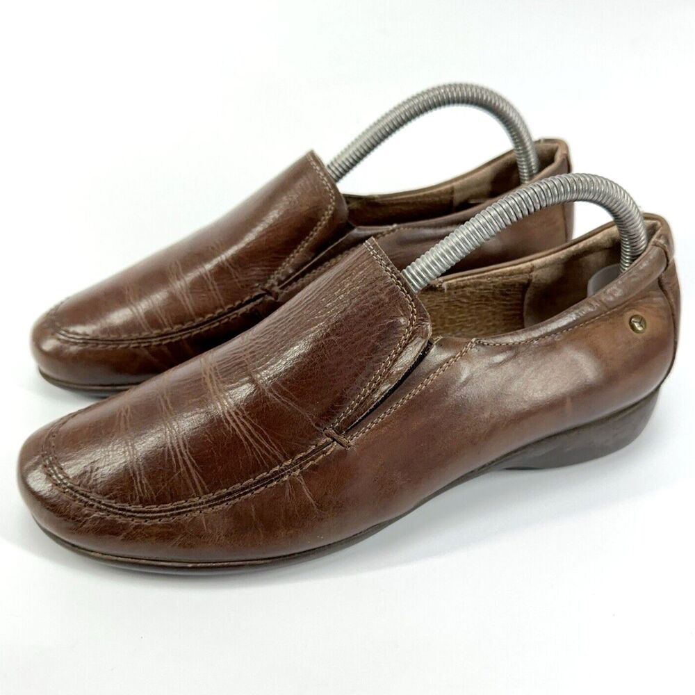 Women Pikolinos Brown Slip On Leather Loafer Mocassin Shoe Size 40 Made in Spain - Picture 3 of 9